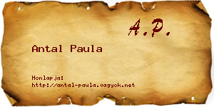 Antal Paula névjegykártya